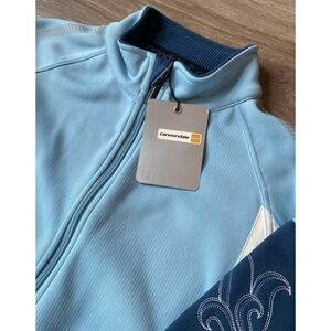 NEW Cannondale Jacket Womens Large Blue White Long Sleeve Cycling Bike Full Zip